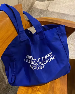 Sac fourre-tout en toile à poignée large personnalisé pour le sport meilleur usage quotidien avec impression de lettres sac de plage pour shopping style de vie - Product Image 3