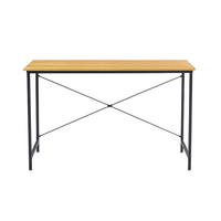 Bureau de travail en bois de style industriel moderne, avec structure métallique, table d'ordinateur, mobilier de bureau à domicile