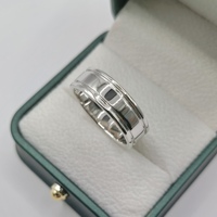 Bague en argent 925 de 6,0 mm plaquée rhodium, taille US 10,00, bijoux de fiançailles et de mariage pour femmes et hommes
