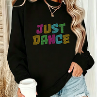 Transfert de strass personnalisé Bling Bling, motif Just Dance, pour T-shirts