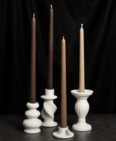 Bougie cylindrique en paraffine parfumée, haute, trempée à la main, pour la décoration d'Halloween, emballage multicolore, lot de 4