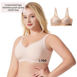 Hot Sexy respirant mince Nylon femmes sans couture gelée soutien-gorge doux soutien-gorge sans fil <span class=keywords><strong>push</strong></span>-<span class=keywords><strong>up</strong></span> pour gros seins femmes - Product Image 1