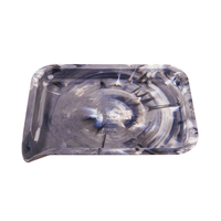 Boutique de fumée 19.5*14cm plateau à rouler vierge en plastique uni personnalisé accessoires pour fumer du tabac plateau à rouler dégradable en gros