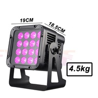 FEIYUEYUE Proyector LED RGBWA+UV de pared, impermeable IP65, a batería, 16000 mAh, 16x15W, 6/9 canales DMX512 RC, con lente de 15/25/40 mm