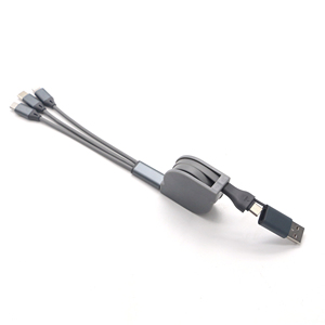 Có Thể Thu Vào Sạc Cáp <span class=keywords><strong>2</strong></span> Để 3 Di Động Sạc Cáp USB-A + Loại C Để Micro + Loại C + L Phổ Dây Điện - Product Image 3