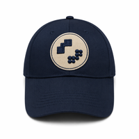Casquette de baseball vintage brodée avec écusson circulaire à motif géométrique, respirante, imperméable et durable, avec visière – Nouveauté promotionnelle