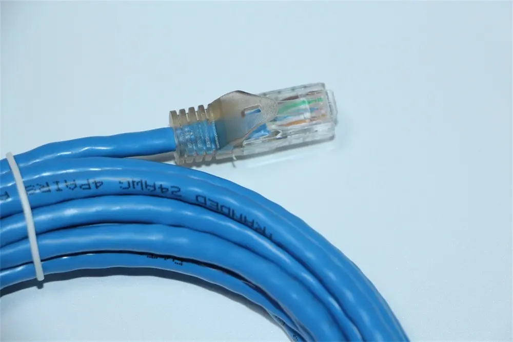 Xxd hàng hóa tại chỗ CAT5e CAT6 mạng cáp màu xanh cáp Ethernet 5m chiều dài CCA 24AWG vá cáp