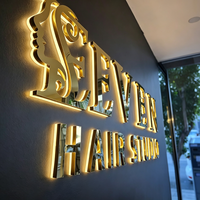 Lettre en acrylique d'extérieur, enseigne 3D, lettre lumineuse LED, enseigne personnalisée, enseigne commerciale, logo 3D, panneau d'enseigne, enseigne LED personnalisée pour entreprise, intérieur