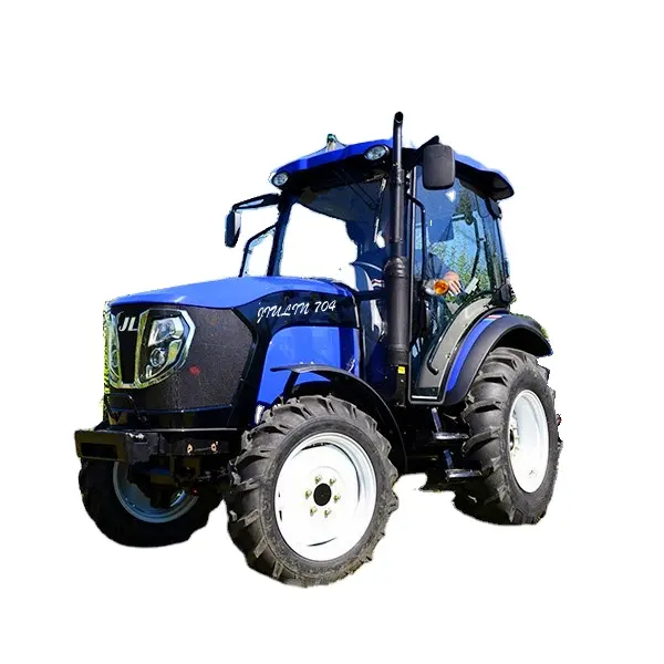 China Jiulin hot selling tractor with three-point suspension garden type 75 HP cultivated land agricultural wheeled traktor