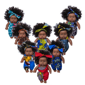 Muñeca Reborn Africana Negra de 8 Pulgadas, Muñeca de Vinilo de Simulación de Bebé, Muñeca Infantil, Venta al por Mayor, Novedad 2026 - Product Image 6