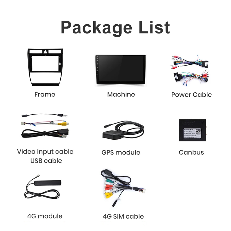 Autoradio Car Radio For Audi A6 C5 1997-2004 2din Multimedia Video GPS Navigation Carplay Android Stereo Headunit