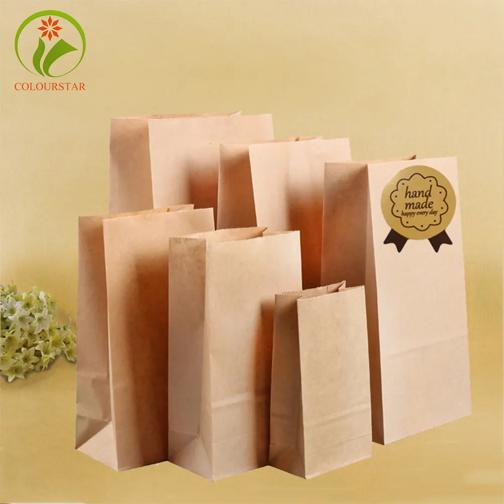 Animal Party Bags 200pcs Kraft Paper Bags Sweet Candy Gift Paper Bags with Handles for Kids Girls and Boys Birthday Party Favor