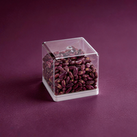 Boîte de conditionnement alimentaire jetable en plastique PET de 300 g pour myrtilles, cerises, tomates, fraises, conteneur à clapet pour fruits