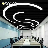Éclairage linéaire circulaire en aluminium LED de qualité supérieure 40W 60W, 3 CCT, luminaire suspendu moderne pour supermarché, salle de sport, hôtel