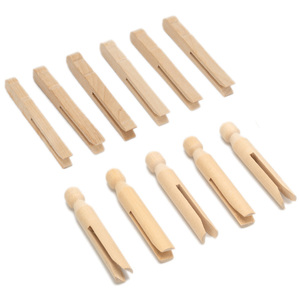 Pinces à linge 100 % biodégradables en <span class=keywords><strong>bois</strong></span> de bouleau, zéro déchet, sans plastique, pour vêtements - Product Image 1