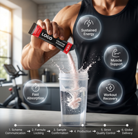 Formule personnalisée OEM certifiée GMP, végétalienne, Halal/Kosher, sans OGM, pur booster d'énergie et de force musculaire, marque privée, en vrac pour adultes