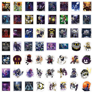 55 piezas Cool Cartoon Murder Drones Graffiti pegatinas para libro botella Decoración Ciencia Ficción Anime pegatina - Product Image 3