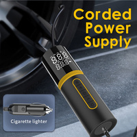 Tragbare DC12V 150psi Digitale Luftpumpe für Auto- & Fahrradreifen mit Reifendruckanzeige LED-Display & Notlicht