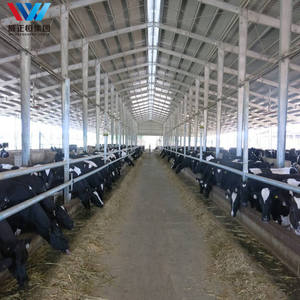 Faible coût préfabriqué métal ferme structure en acier étable cheval mouton ferme bâtiment grange stable à vendre - Product Image 3