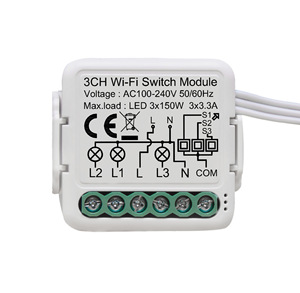 Tuya 3 Gang WiFi Interruptor de luz inteligente Módulo de relé Wifi Controlado Control bidireccional Voz - Product Image 1