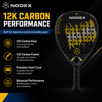 NODEX OEM Neues Design Professioneller Hochwertiger Maßgefertigter Vollcarbon 12K 3D-Druck Diamantform Padel-Schläger