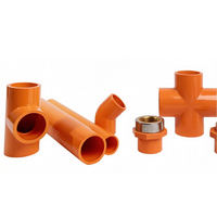 Tuyaux et raccords de protection incendie en CPVC haute pression plaqués, connecteurs de tubes de taille 1/2''-4'', normes ASTM F442/F439