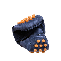 Mocassins pour hommes, chaussures de conduite, Penny Loafer, en similicuir suédé et nubuck, à enfiler, à talon plat, faits main