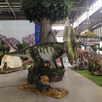 Équipement de parc à thème extérieur, modèle de dinosaure animatronique, statue de Dilophosaurus