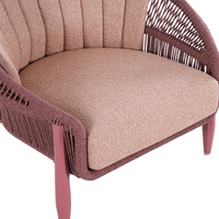 Fauteuil simple moderne d'extérieur en aluminium avec table d'appoint, ensemble de mobilier de salle à manger imperméable pour patio et balcon