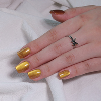 Faux ongles à presser en ABS de haute qualité, sur mesure, forme cercueil, effet œil de chat, pour salon de manucure