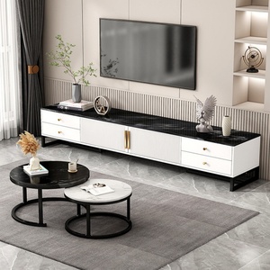 Mobile TV Moderno con Design a Pavimento e Multi-Scomparti per <span class=keywords><strong>Soggiorno</strong></span>, Arredamento Compatto - Product Image 1