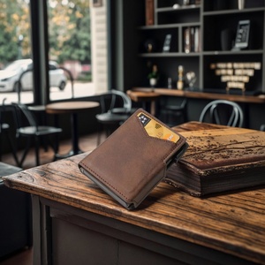 New Design Unisex Vintage Short Portable Open Elastic Band Money Clip Slim <b>Wallet</b> Card Case Expandable <b>RFID</b> <b>Blocking</b> <b>Wallet</b> - Product Image 2