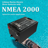 Batterie électrique pour bateau 48V/96V, 50-560Ah, étanche IP67, mise à niveau OTA à distance, énergie au lithium marine