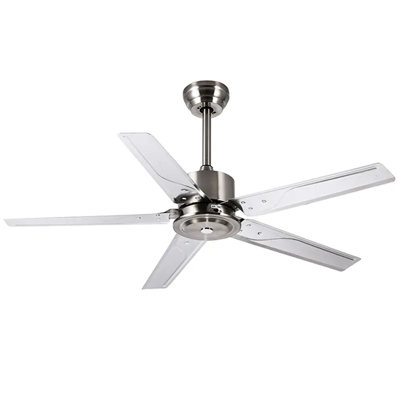 China Wholesale Slient Design AC Motor Industry Style Iron Blade Ceiling Fan With Light