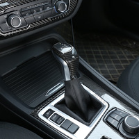 Pour BMW Série 1 et Série 2 2016-2019, couvre-levier de vitesses en fibre de carbone authentique et modification intérieure du levier de vitesses pour BMW F30