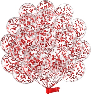 Wholesale Single Confetti Sequin <b>Balloon</b> 12 Inch Glossy Version Clear Transparent <b>Round</b> Christmas Halloween Gift Toy - Product Image 1