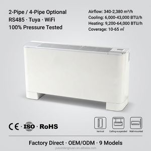 Ventiloconvecteur OEM ODM 9 modèles 6000-43000 <span class=keywords><strong>BTU</strong></span> avec refroidissement, certifié ISO45001 RoHS pour projets CVC industriels - Prix usine - Product Image 1