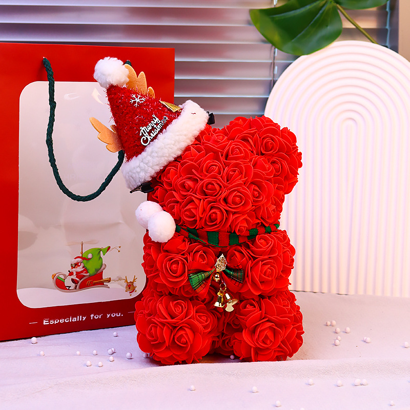 [Hat Style] 25cm red +Christmas tote bag+warm lamp