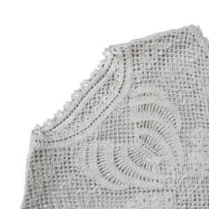 Maglione all'uncinetto senza maniche <span class=keywords><strong>bianco</strong></span> a collo rotondo da donna con <span class=keywords><strong>pizzo</strong></span> ricamato - Product Image 2