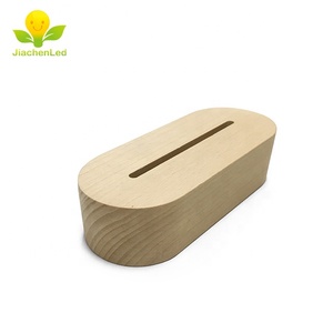 Đế Đèn Acrylic Giá Xuất Xưởng Đế Đèn <span class=keywords><strong>Led</strong></span> Đế Đèn Ngủ Bằng Gỗ Hình Bầu Dục Có Công Tắc Nút - Product Image 4