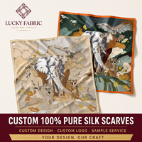 Selendang Sutra Murni 90x90cm Persegi Tanpa Pewarna Habotai Polos Batik Tie Dye Lukisan DIY Hadiah Perusahaan Desain Personal Grosir