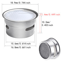 Aérateur de robinet de cuisine moderne en plastique, accessoires de lavabo, filtre, noyau d'aérateur, bec, protection anti-éclaboussures, noyau pour salle de bain