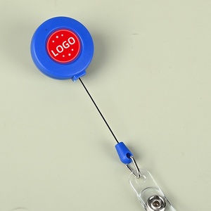 Bobine de badge d'identification <span class=keywords><strong>Yoyo</strong></span> rétractable ronde de 32mm en plastique mat ABS porte-badge avec pince arrière en métal crocodile vente en gros - Product Image 4