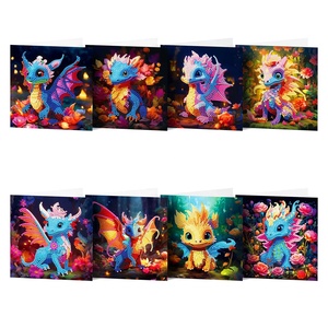 DIY Diamond Painting 5D Greeting <b>Cards</b> Crystal Diamond Painting Animal Greeting <b>Card</b> for Kids - Product Image 1