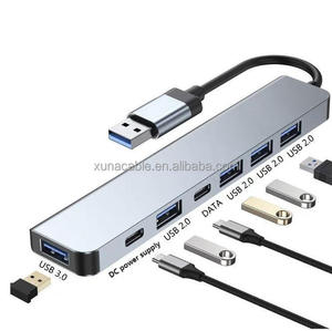 7-in-1 Dual head <span class=keywords><strong>USB</strong></span> <span class=keywords><strong>3</strong></span>.0 Type-C Docking Station <span class=keywords><strong>Hub</strong></span> đa chức năng <span class=keywords><strong>USB</strong></span> <span class=keywords><strong>3</strong></span>.0 <span class=keywords><strong>HUB</strong></span> - Product Image 3