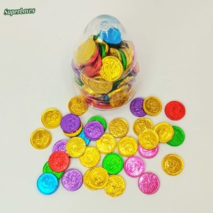 Wholesale Bulk Custom Colored Solid Gold Coin <strong>Composite</strong> <strong>Chocolate</strong> with Cocoa Beans Factory Direct Sales Christmas Gift Box - Product Image 3