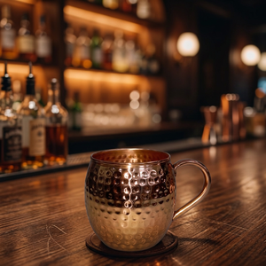 Taza Moscow Mule de Cobre Martillado - Vaso Portátil de Gran Capacidad para Bebidas al Aire Libre con Asa para Fiestas y Regalos - Product Image 1