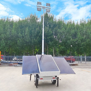Tour d'éclairage solaire AC IP65 6m 7m 9m avec générateur à levage hydraulique manuel, éclairage LED portable, tour mobile extérieure - Product Image 2