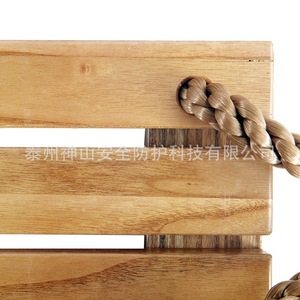 Columpio de madera de olmo con cuerda de polietileno engrosada de 1.2-2.1m para equipos de juego infantiles - Product Image 2