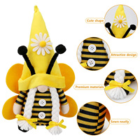 Ornement de poupée abeille Rudolf avec ailes, poupée abeille jaune pour personnes âgées